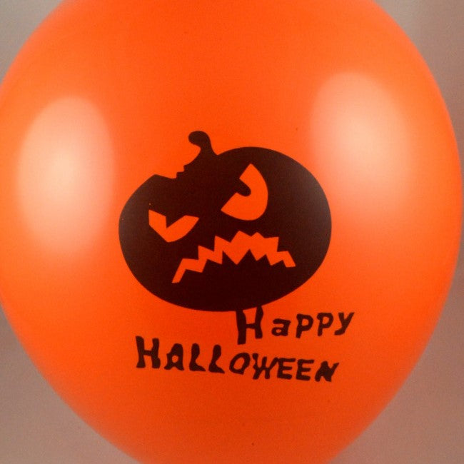 12" Latex Happy Halloween Balloons (Pack of 6)