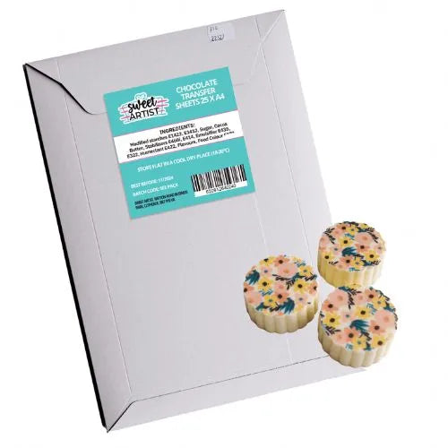 Sweet Artist Chocolate Transfer Sheets A4 - Pk/25