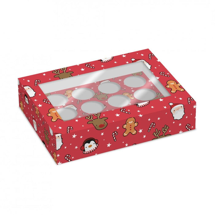 Festive Friends Cupcake Box 12 Insert