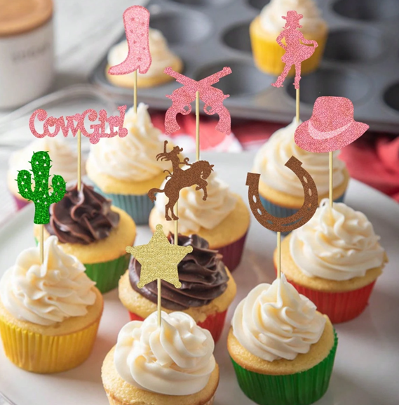 Cowgirl Cupcake Toppers 9pc