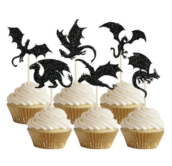 Dragon Cupcake Toppers 6pc