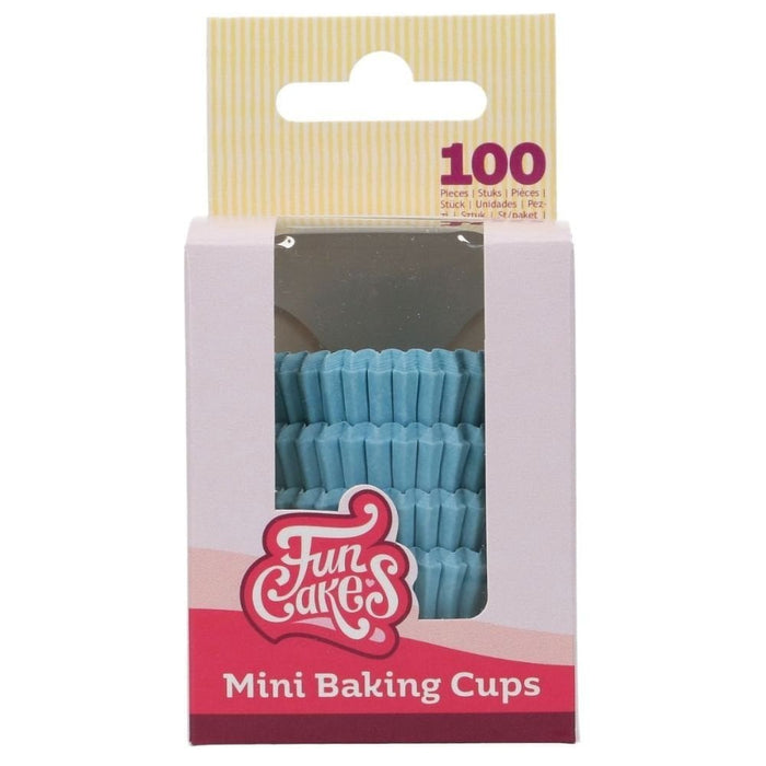 FunCakes Light Blue - Mini Baking Cups x 100