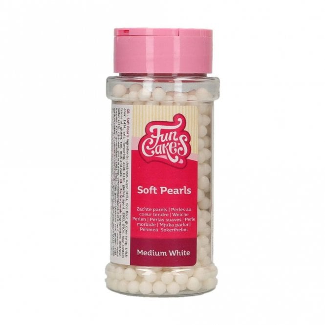 FunCakes Sugarpearls 4mm -Shiny White- 60g