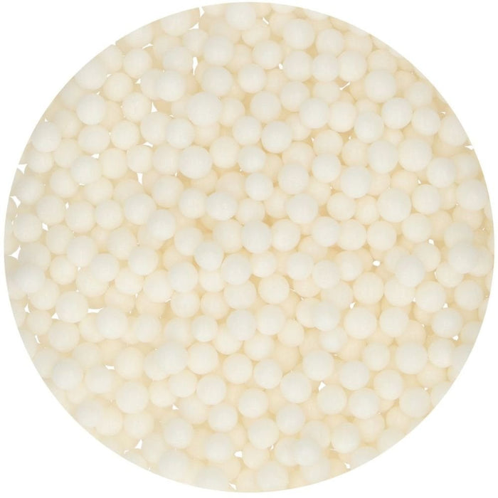 FunCakes Sugarpearls 4mm -Shiny White- 60g
