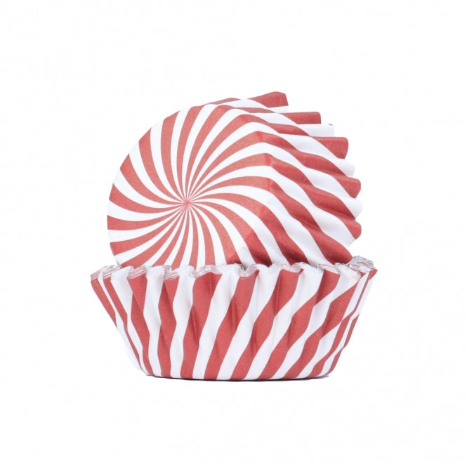 Candy Cane Foil Lined Cupcake Cases x 30