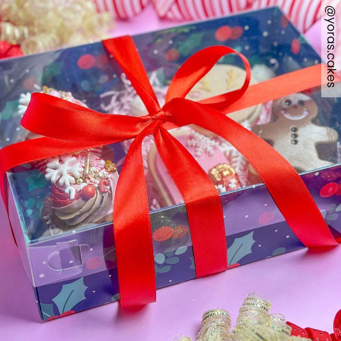 Holly & Berries Hamper & Cupcake Box