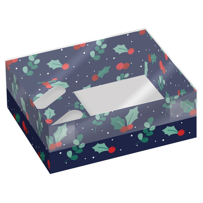 Holly & Berries Hamper & Cupcake Box