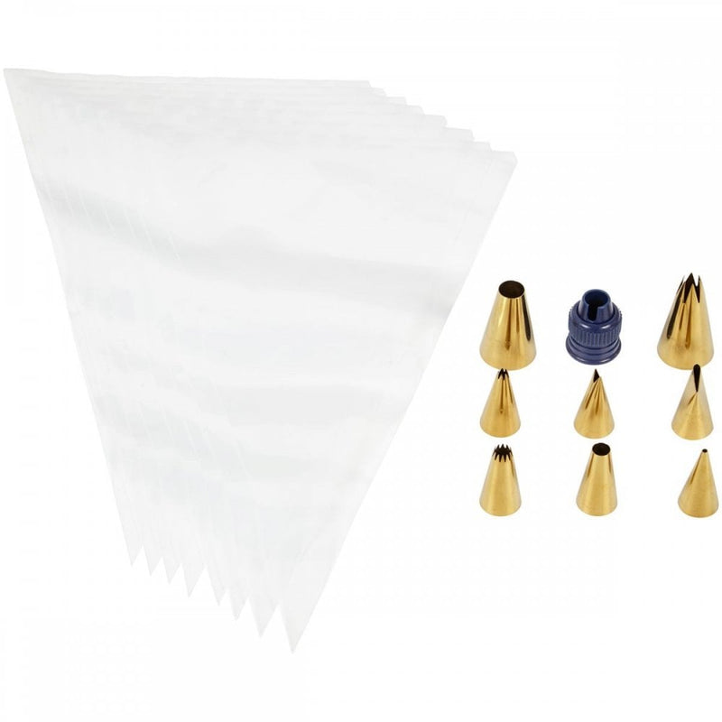 Wilton Golden Decorating Tip Piping Set Of 17