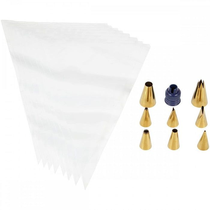 Wilton Golden Decorating Tip Piping Set Of 17