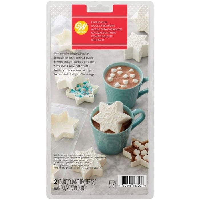 WILTON Snowflake 3D Hot Chocolate Candy Mould