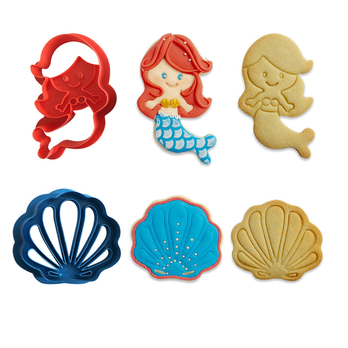 Mermaid and Shell Cutters