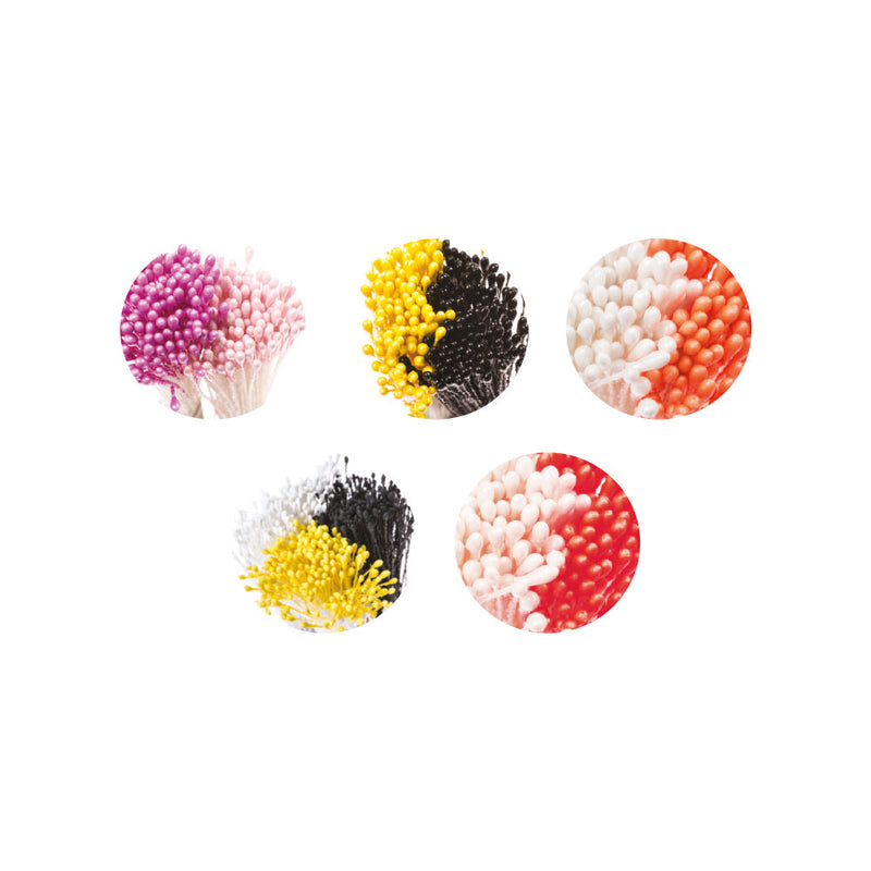 Pearly Orange & White Stamen 288 Pk