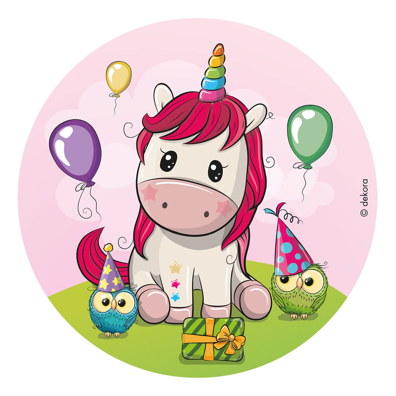 Edible 8" (20cm) Unicorn Cake Disc