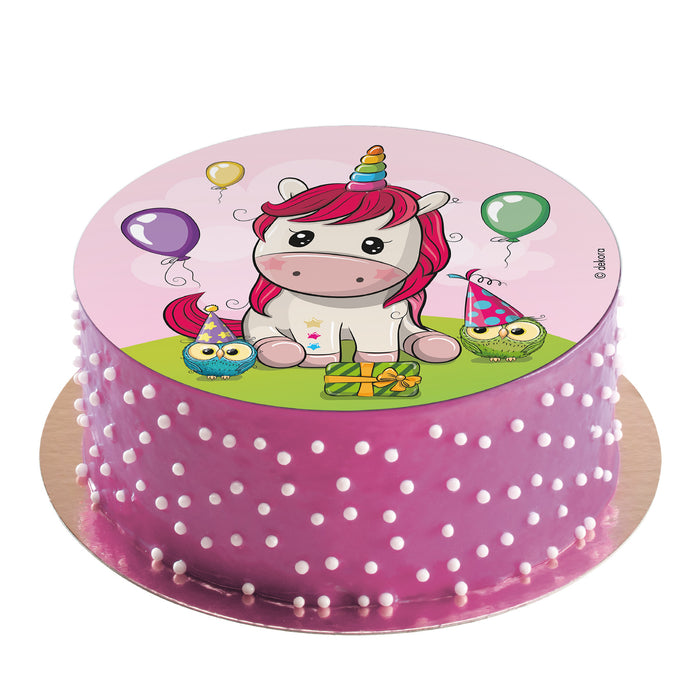 Edible 8" (20cm) Unicorn Cake Disc