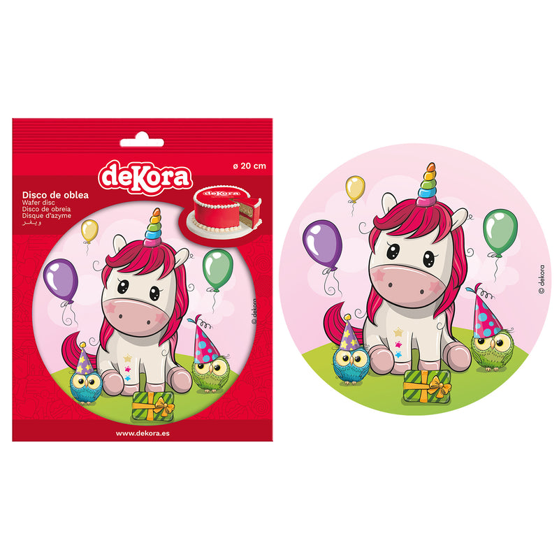 Edible 8" (20cm) Unicorn Cake Disc