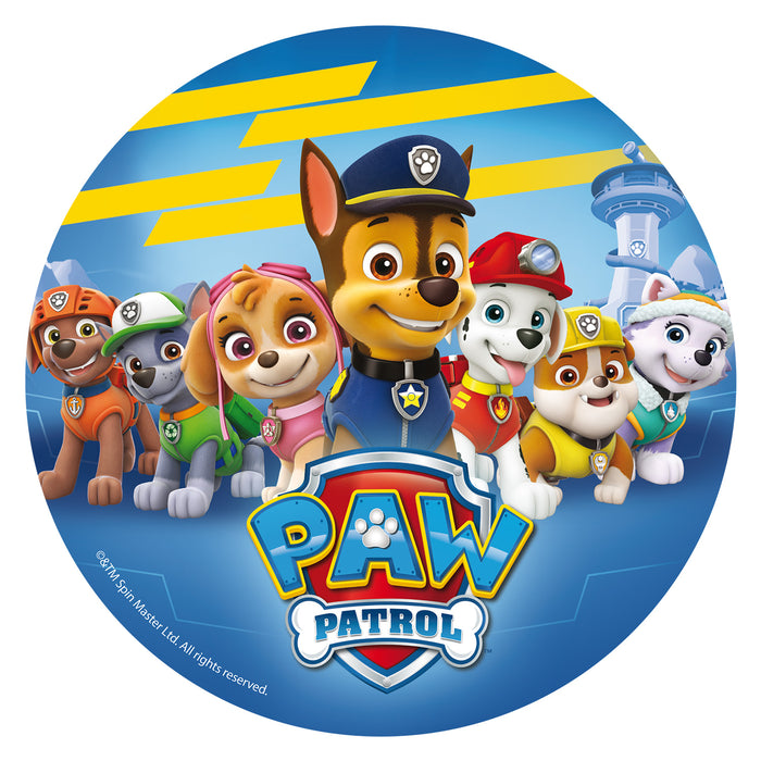 Edible 8" (20cm) Paw Patrol Full Crew Cake Disc