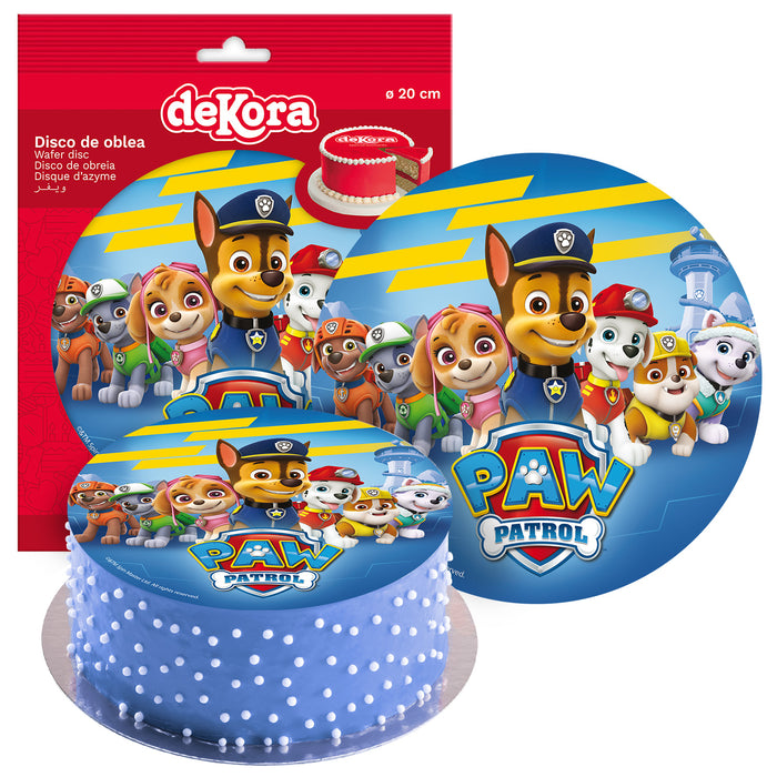 Edible 8" (20cm) Paw Patrol Full Crew Cake Disc