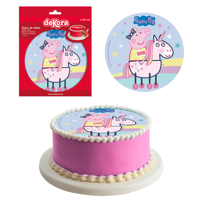 Edible 8" (20cm) Peppa Pig Cake Disc