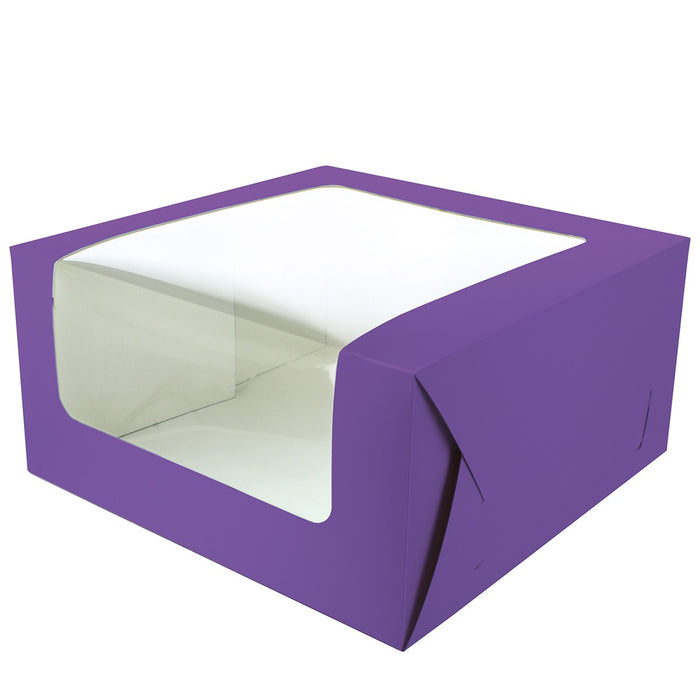 Brights - Purple Cake Box - 10" X 5"