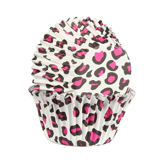 Baked With Love Pink Leopard print - Pack of 25