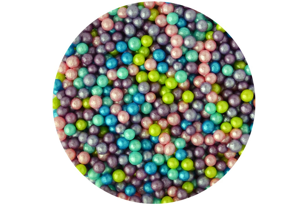 Sugar 4mm Pearls: Rainbow Glimmer 80g