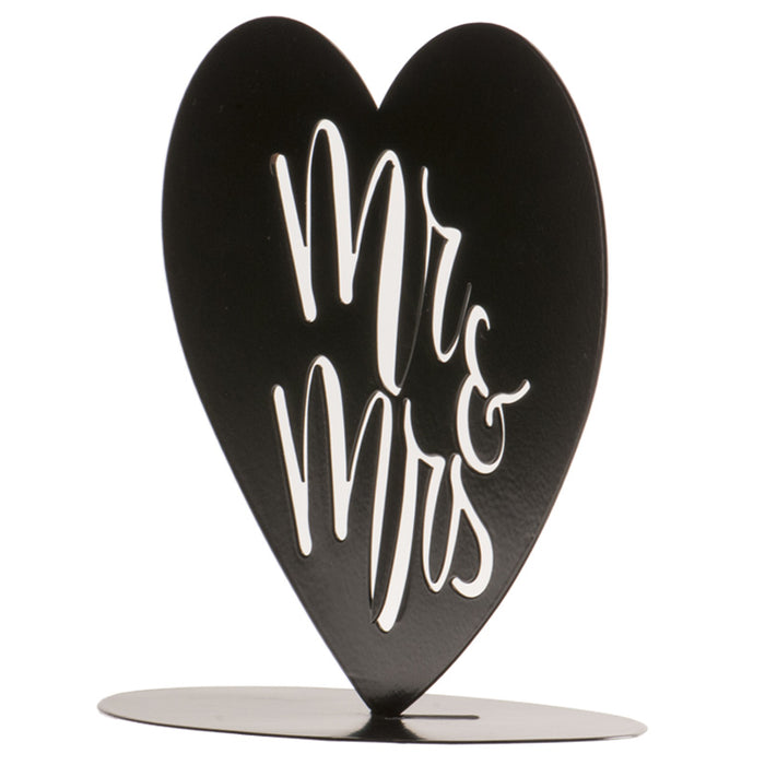 Metal Mr & Mrs Heart 14.5cm