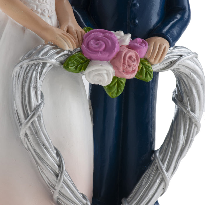 Wedding Couple With Heart 16cm