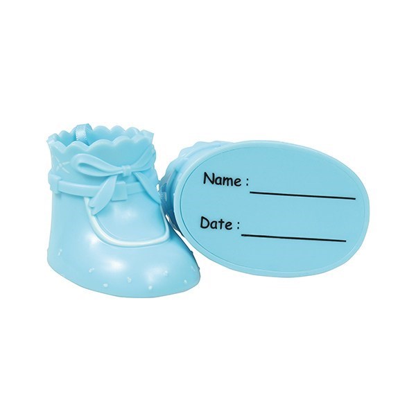 Cake Star Plastic Topper - Booties Blue