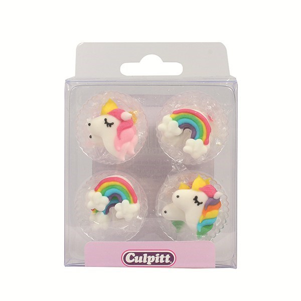 Rainbows & Unicorns Sugar Pipings 12pc