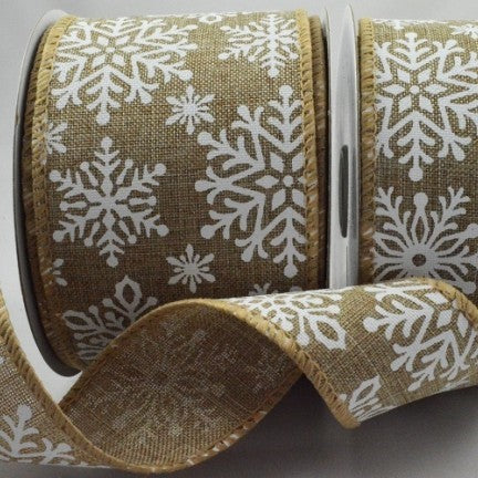Natural Wired Chilly White Snowflake Design 10Mtrs
