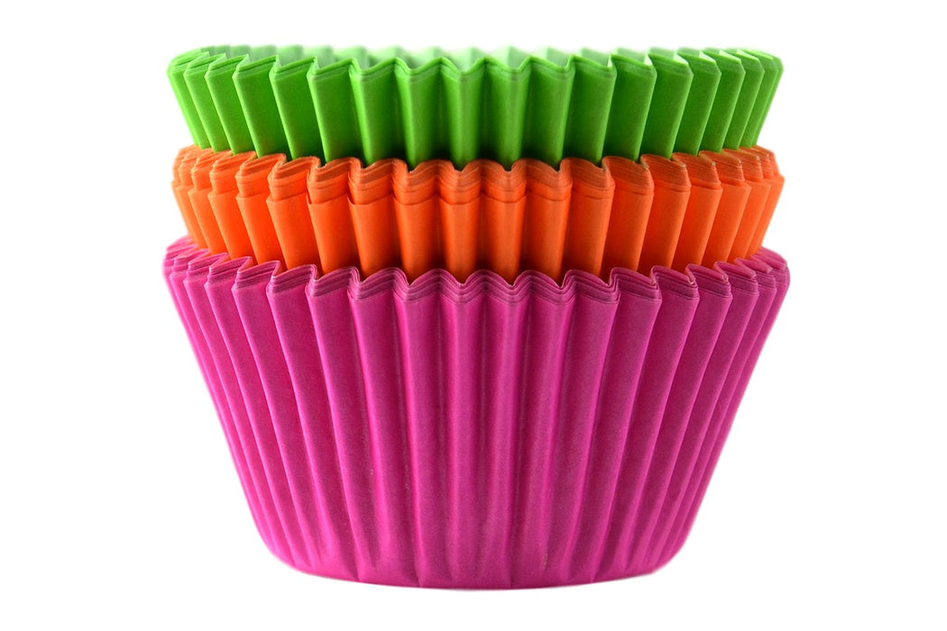Professional Quality Muffin Cases - Neon 75pk