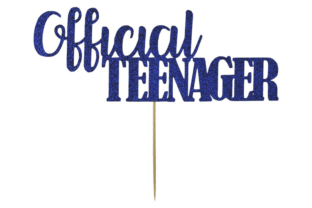 Cake Topper - Official Teenager Blue