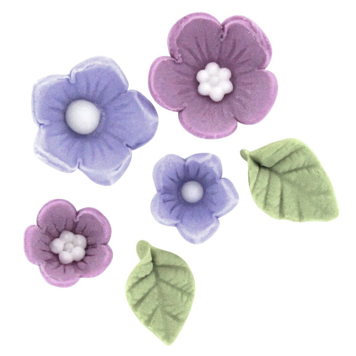 Lilac Flower And Leaves - 16 Pieces