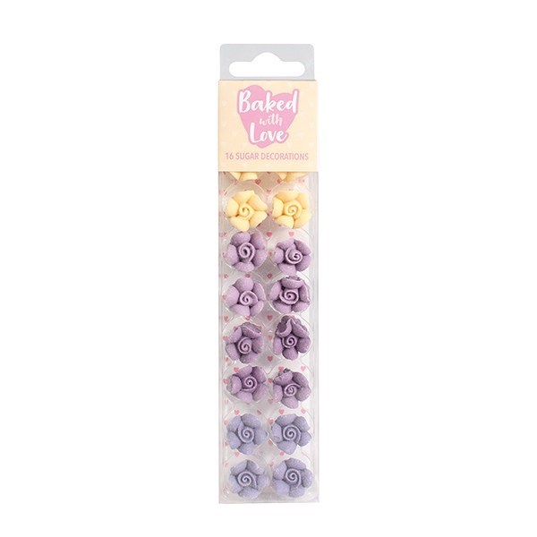 Ombre Lilac-Ivory Blossoms Cupcake Decorations