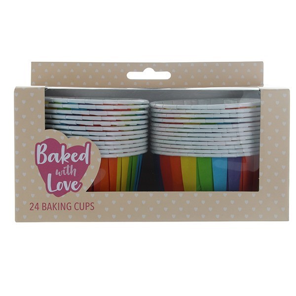Rainbow Baking Cups 24pk