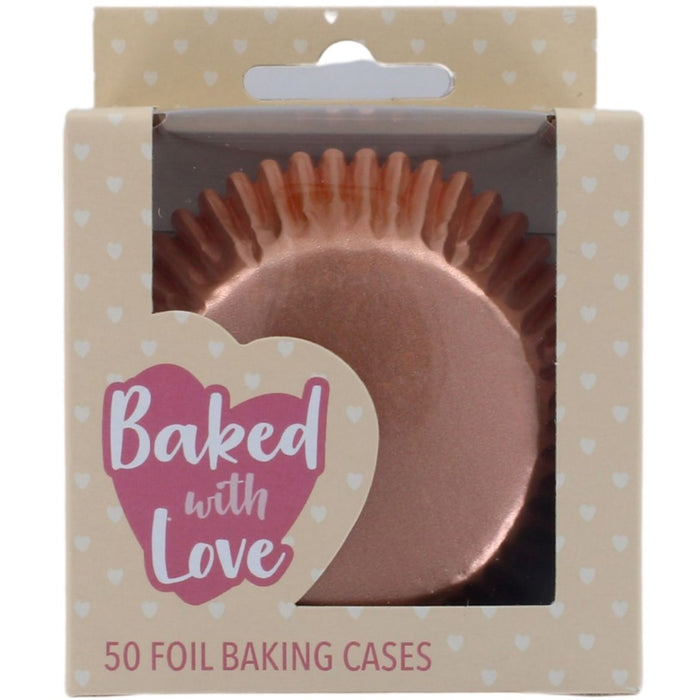BWL - Rose Gold Foil Baking Cases - 50 Pack