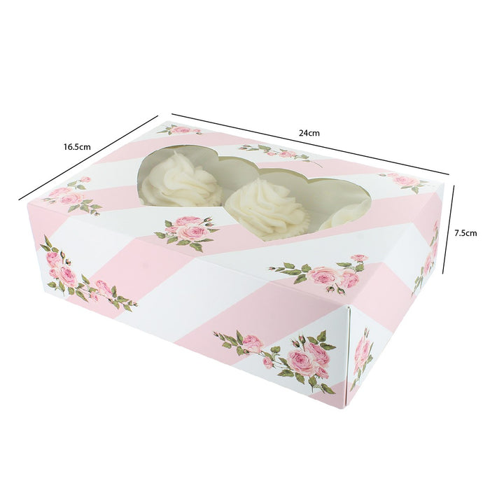 6 Full/Mini 12 Insert Cupcake Box - Afternoon Tea Twin Pack