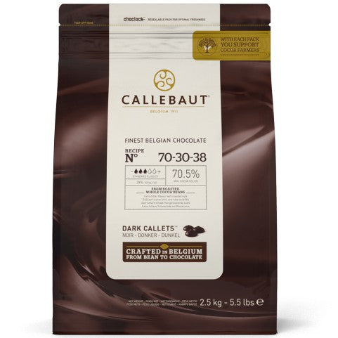Belgian Callebaut Dark Chocolate 70.4% 2.5kg