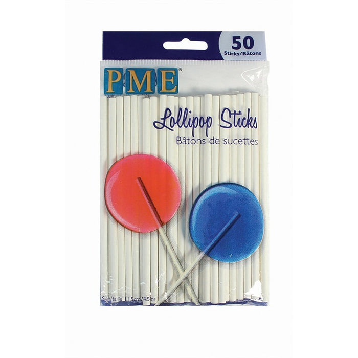 PME Lollipop Sticks 115mm 50 Pack