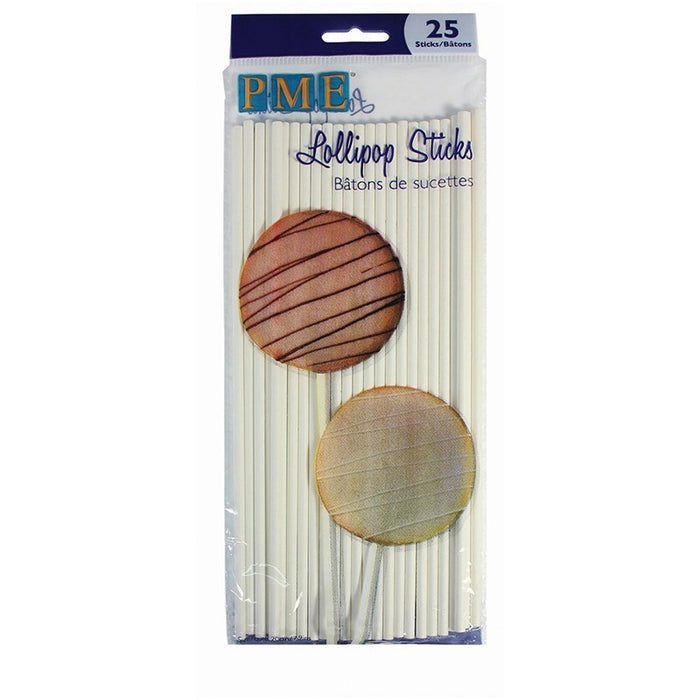 PME Lollipop Sticks 200mm 25 Pack