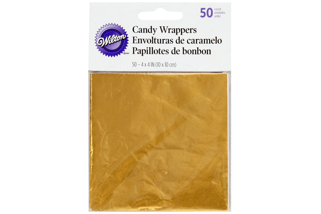 Wilton : Gold Foil Sweet Wrappers 50pk