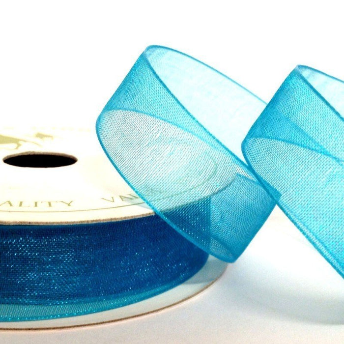 15mm Organza Turquoise 10 Metre roll - Bakeworld.ie