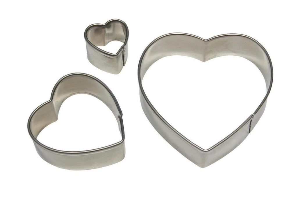 Stainless Steel Cutter: Heart 3 set