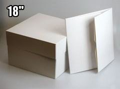 White Cake Boxes - 18'' (457 x 152mm sq.)