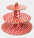 3 Tier red polka Cupcake Stand - Bakeworld.ie