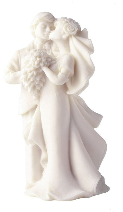 Resin Just Married with Flowers Bride and Groom 140mm