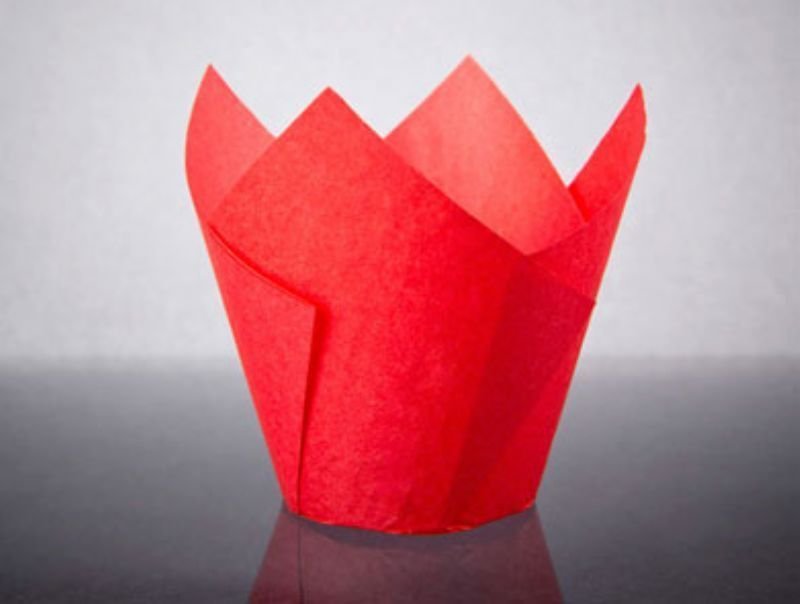 Red Tissue Muffin Case 150pk