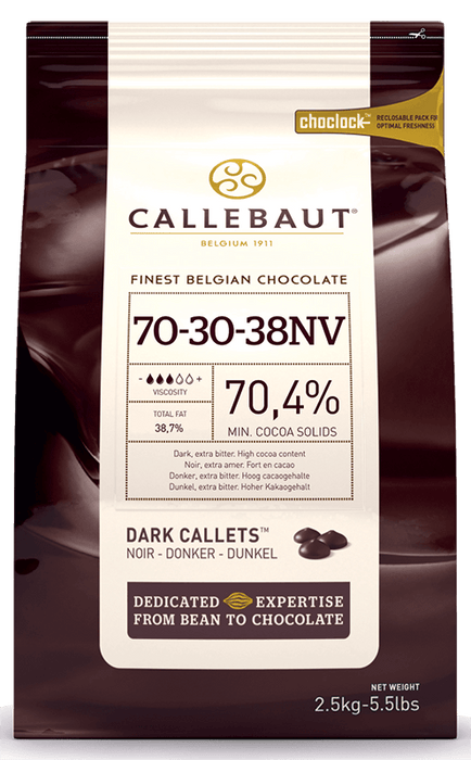 Belgian Callebaut Dark Chocolate 70% 10 kg - Bakeworld.ie