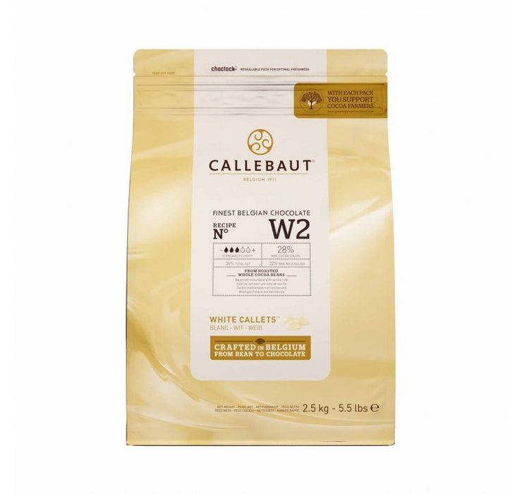 Belgian Callebaut White Chocolate 28% 10 kg - Bakeworld.ie