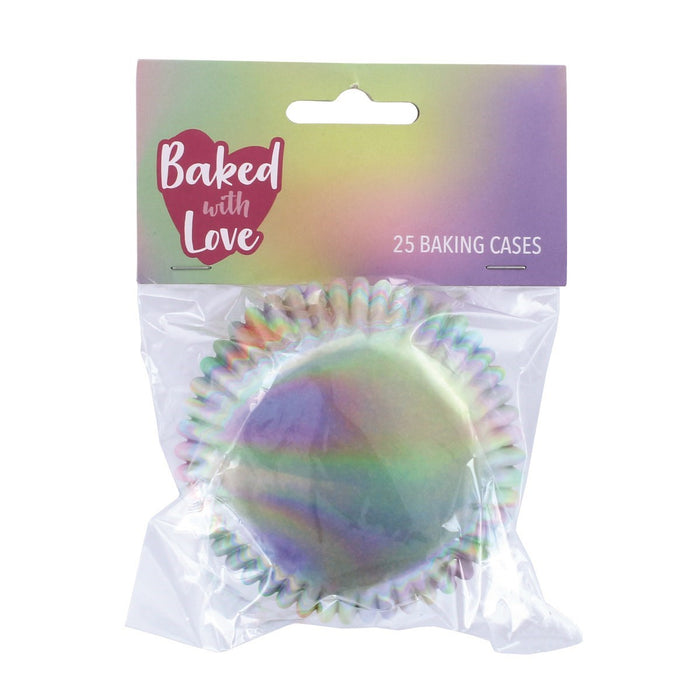 BWL 25 Foil Lined Iridescent Baking Cases